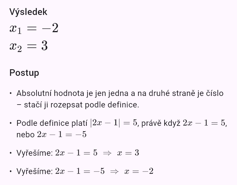 |2x - 1| = 5