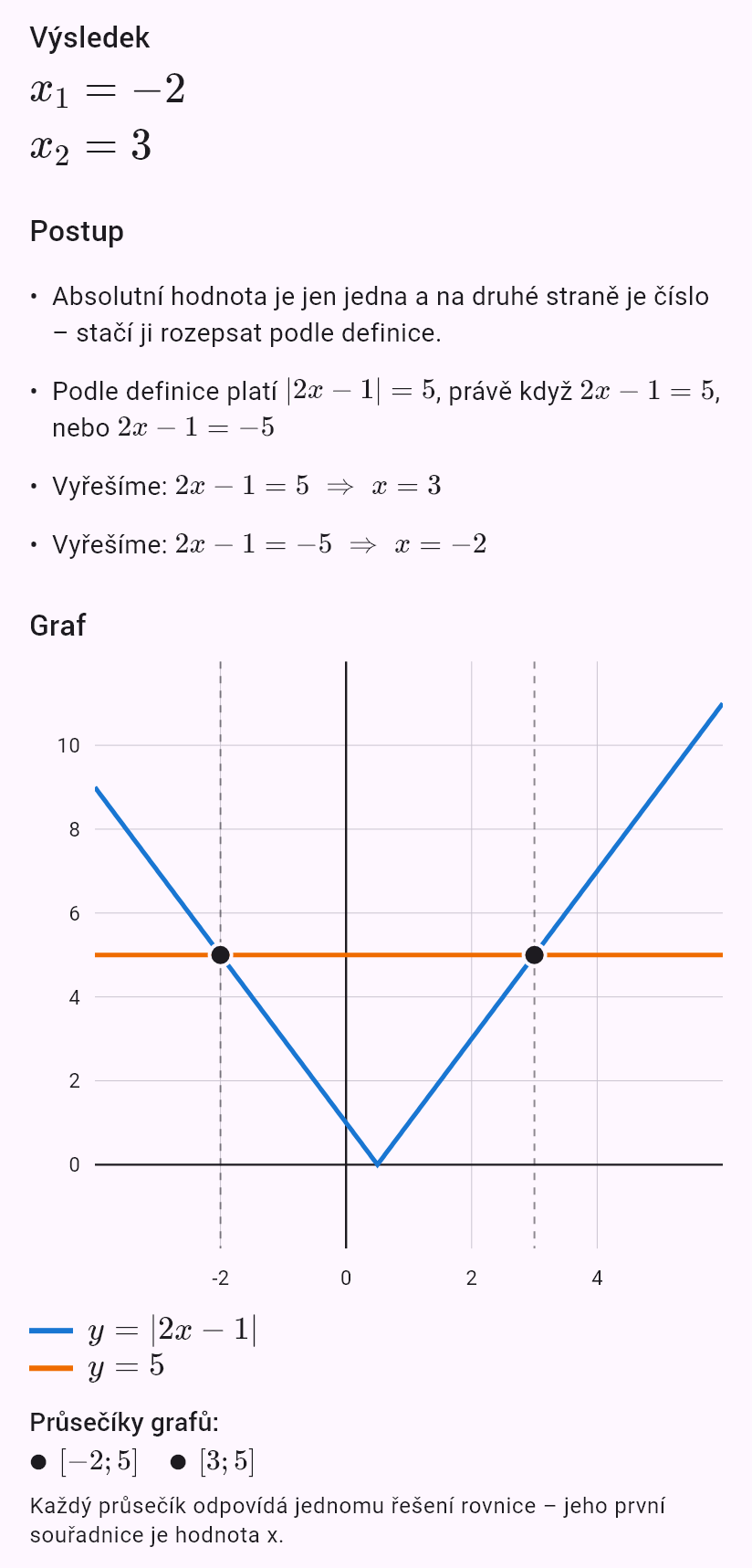 |2x - 1| = 5