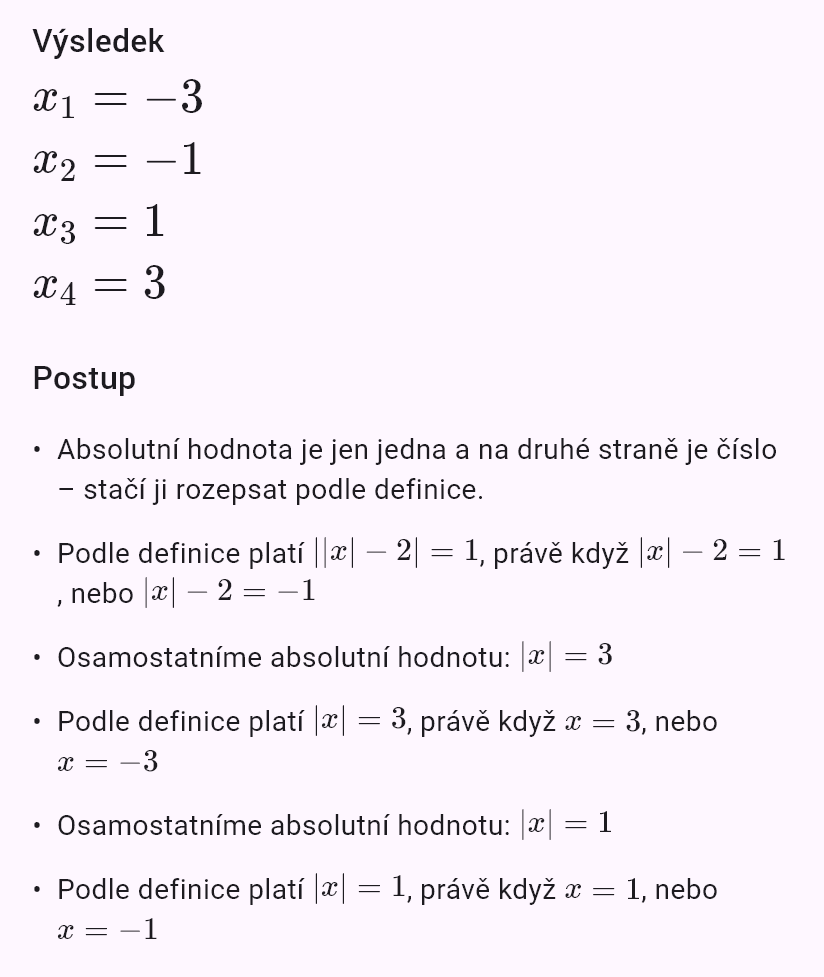 ||x| - 2| = 1