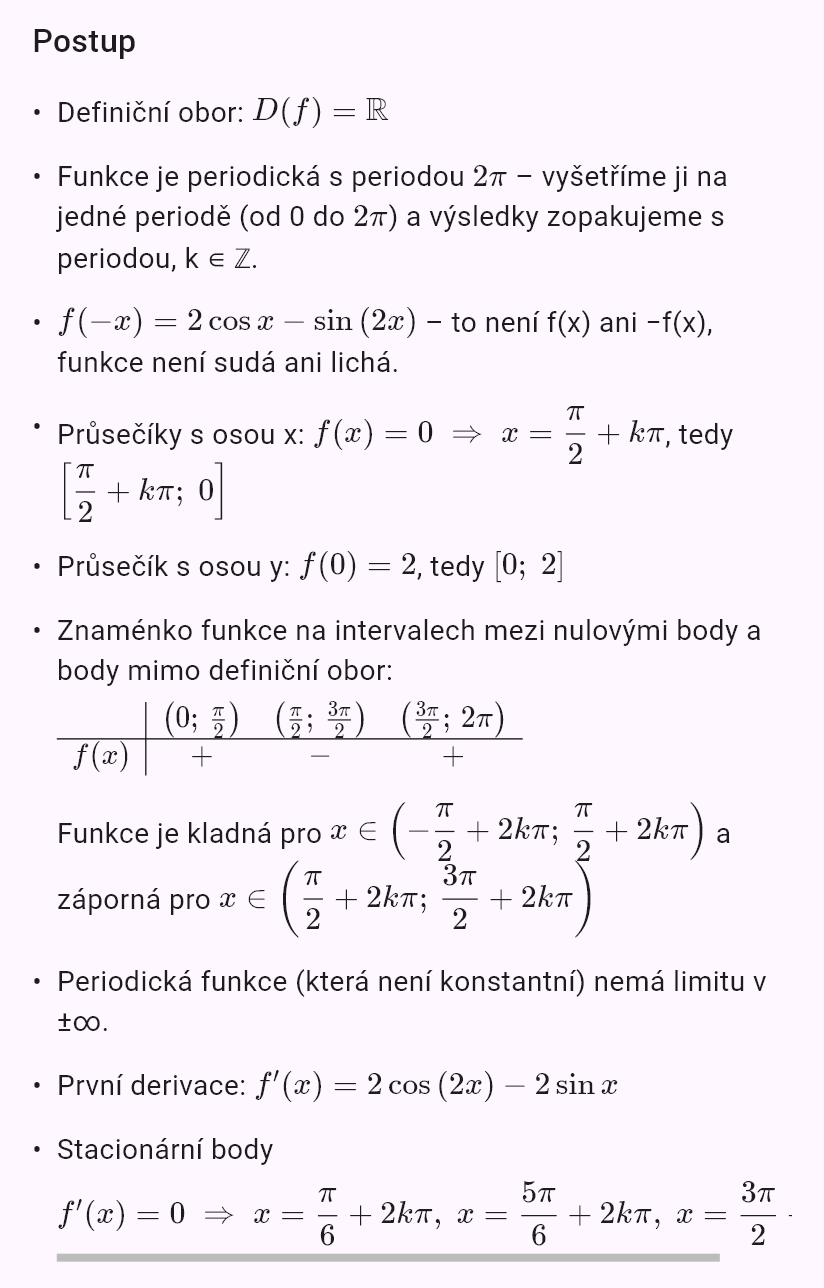 sin 2x + 2cos x