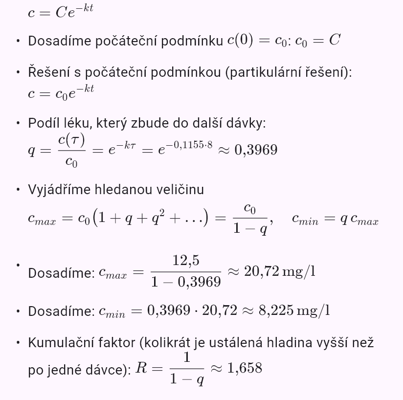 model(drug; find=steady[mg_l]; D=500[mg]; V=40[l]; T12=6[h]; tau=8[h]; mode=repeated)