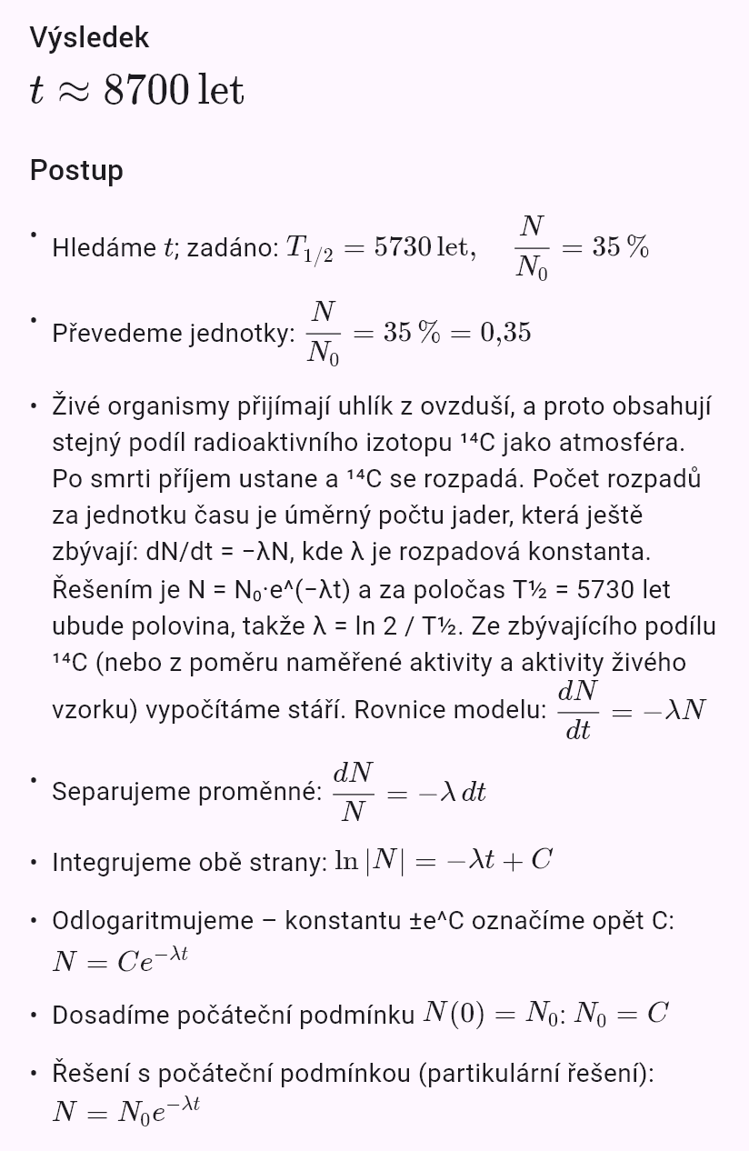 model(radiocarbon; find=t[yr]; T12=5730[yr]; p=35[pct]; input=ratio)
