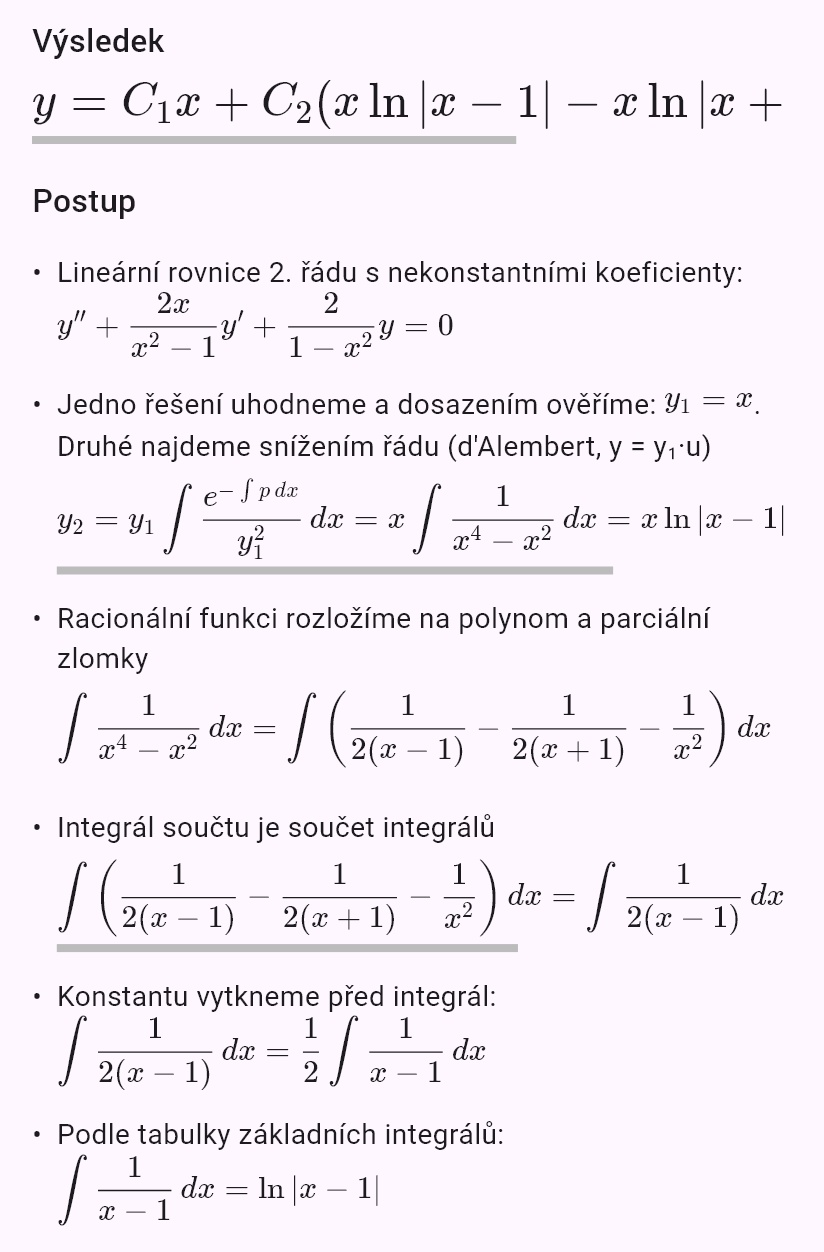 (1-x^2)y'' - 2xy' + 2y = 0