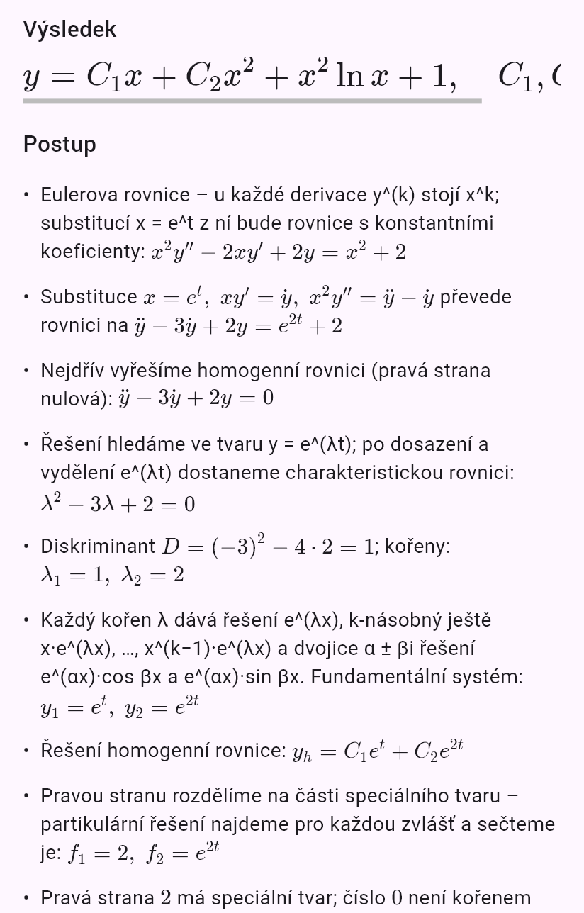 x^2y'' - 2xy' + 2y = x^2 + 2