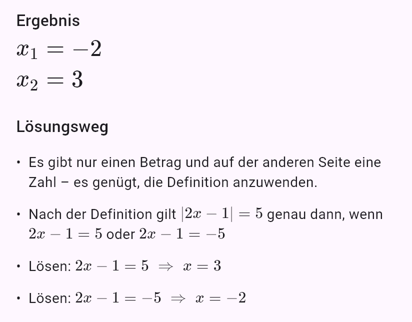 |2x - 1| = 5