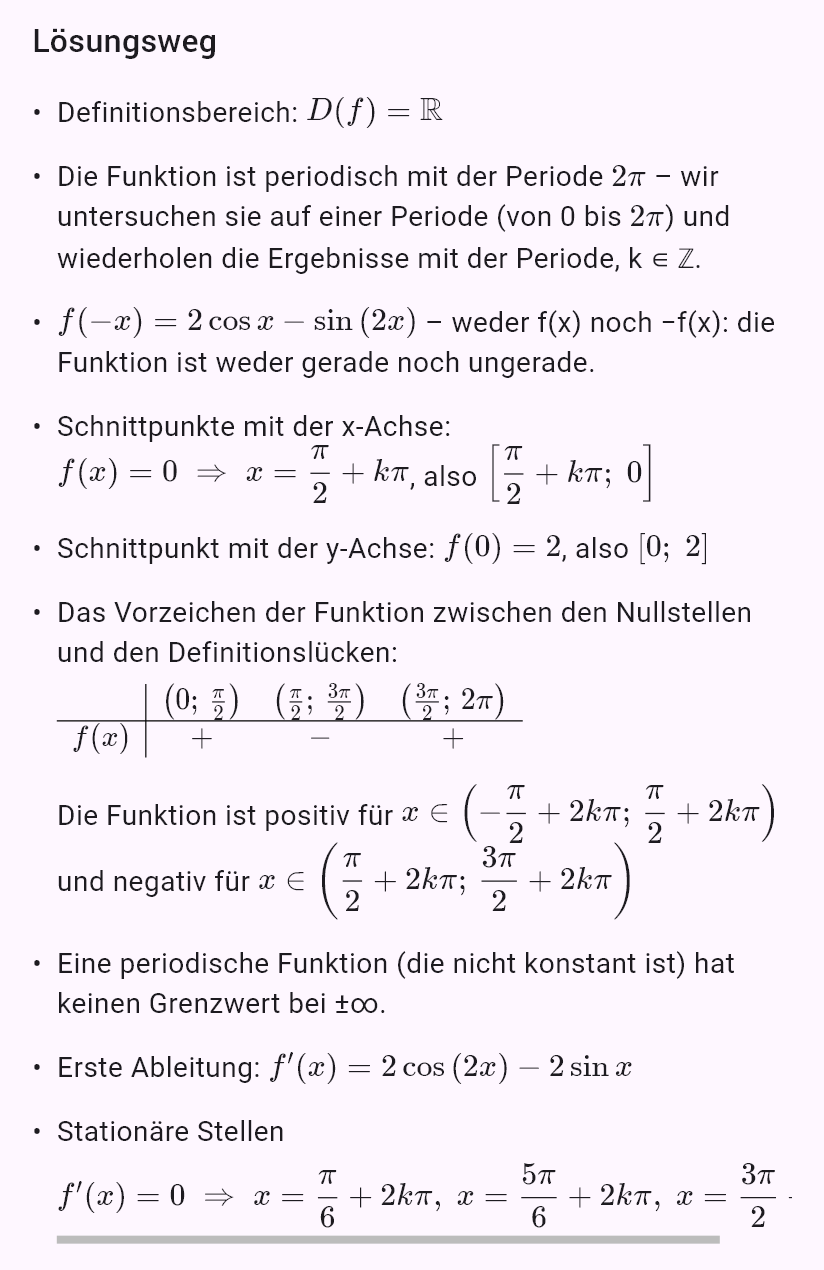 sin 2x + 2cos x