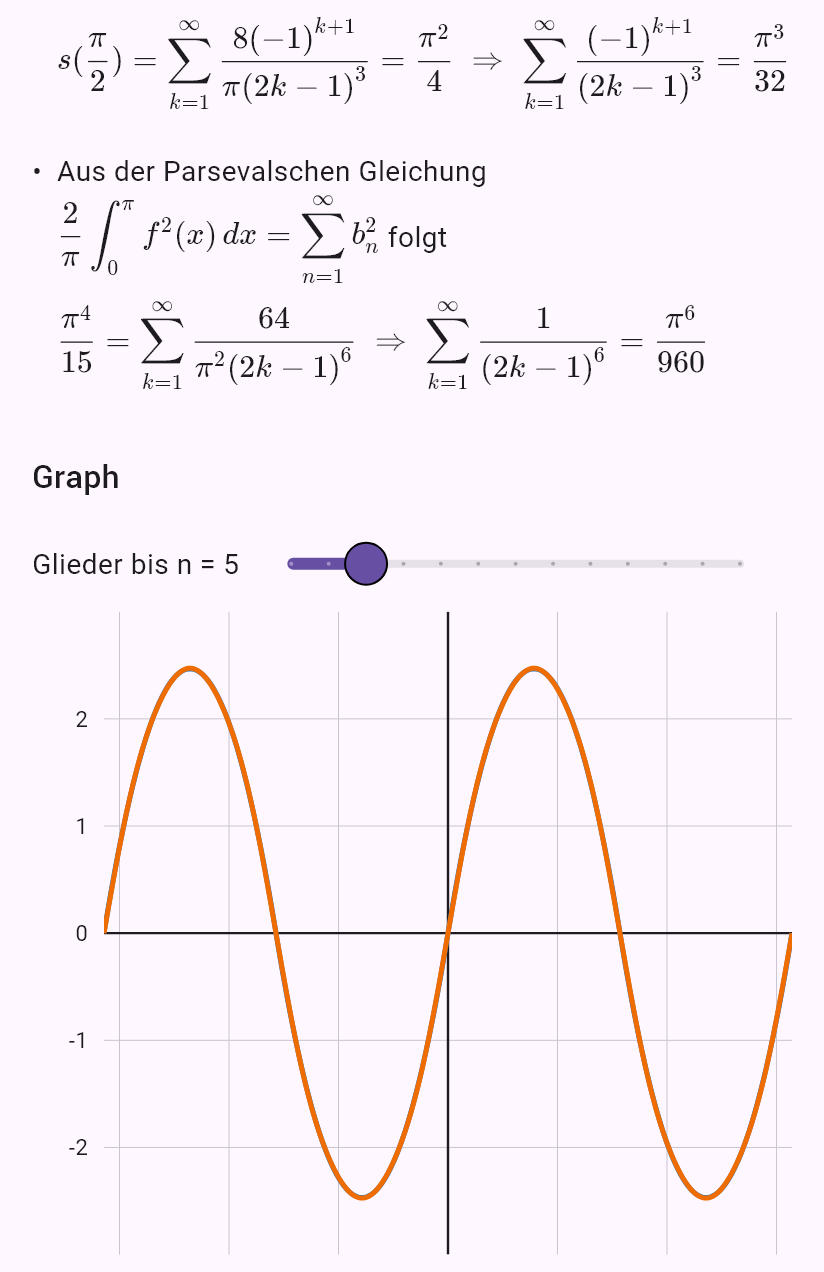 fouriersin(x*(pi - x), 0, pi)