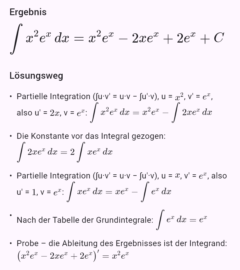 int(x^2 e^x)