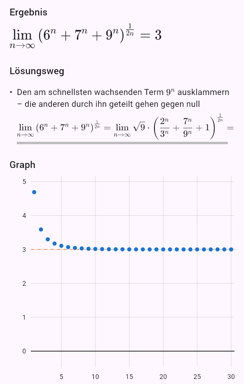 lim(n->oo) (6^n+7^n+9^n)^(1/(2n))
