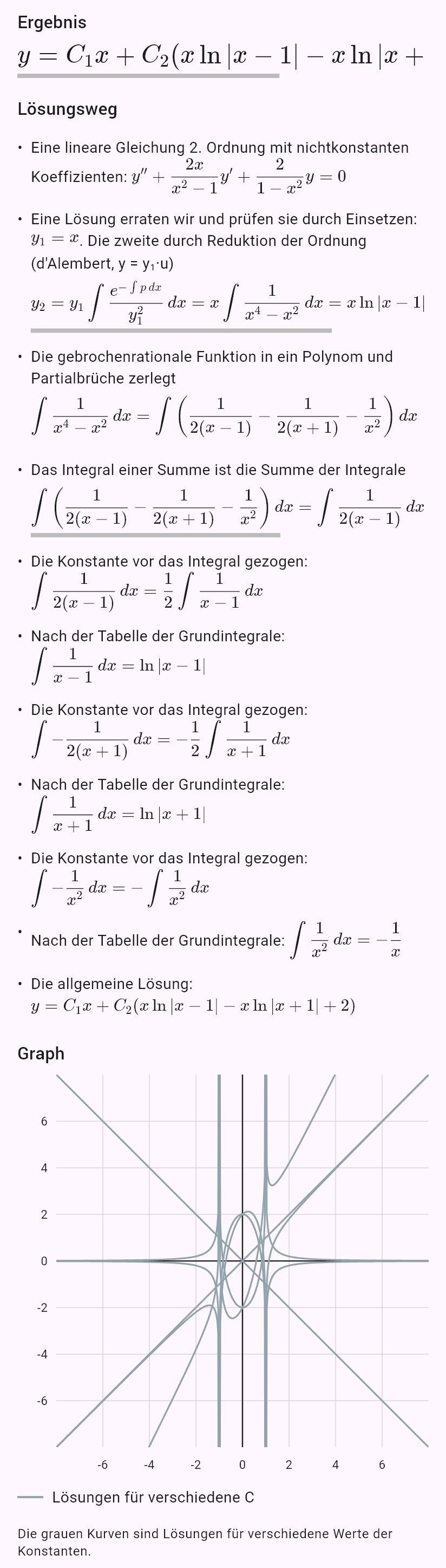 (1-x^2)y'' - 2xy' + 2y = 0