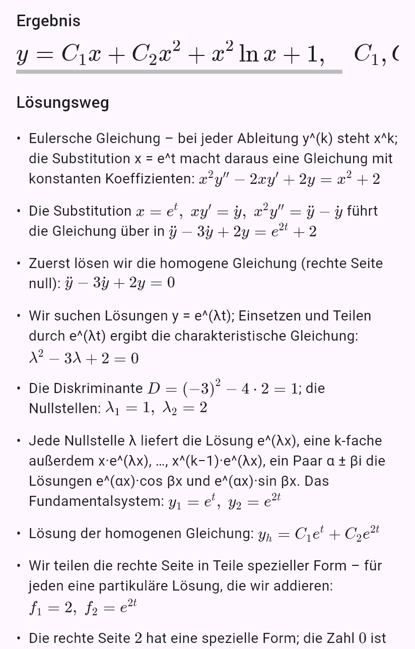 x^2y'' - 2xy' + 2y = x^2 + 2