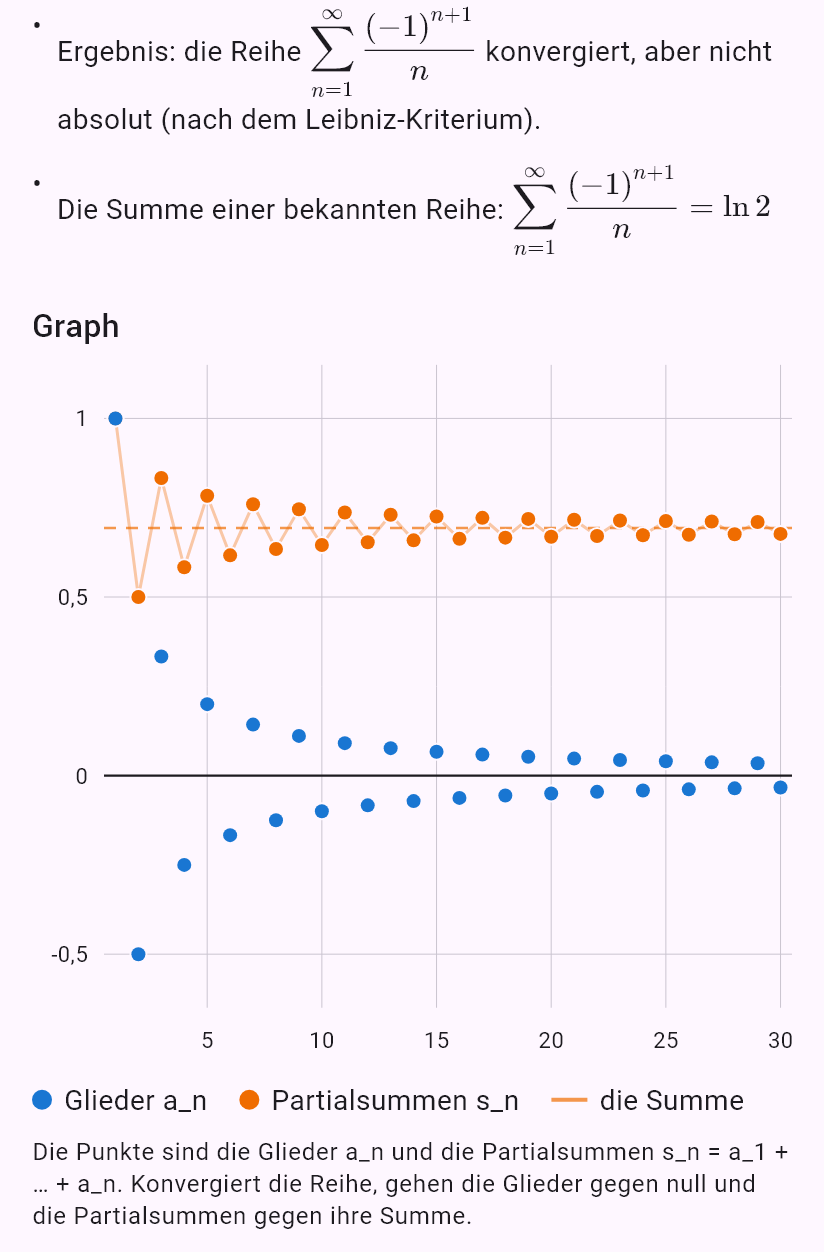 sum((-1)^(n+1)/n)