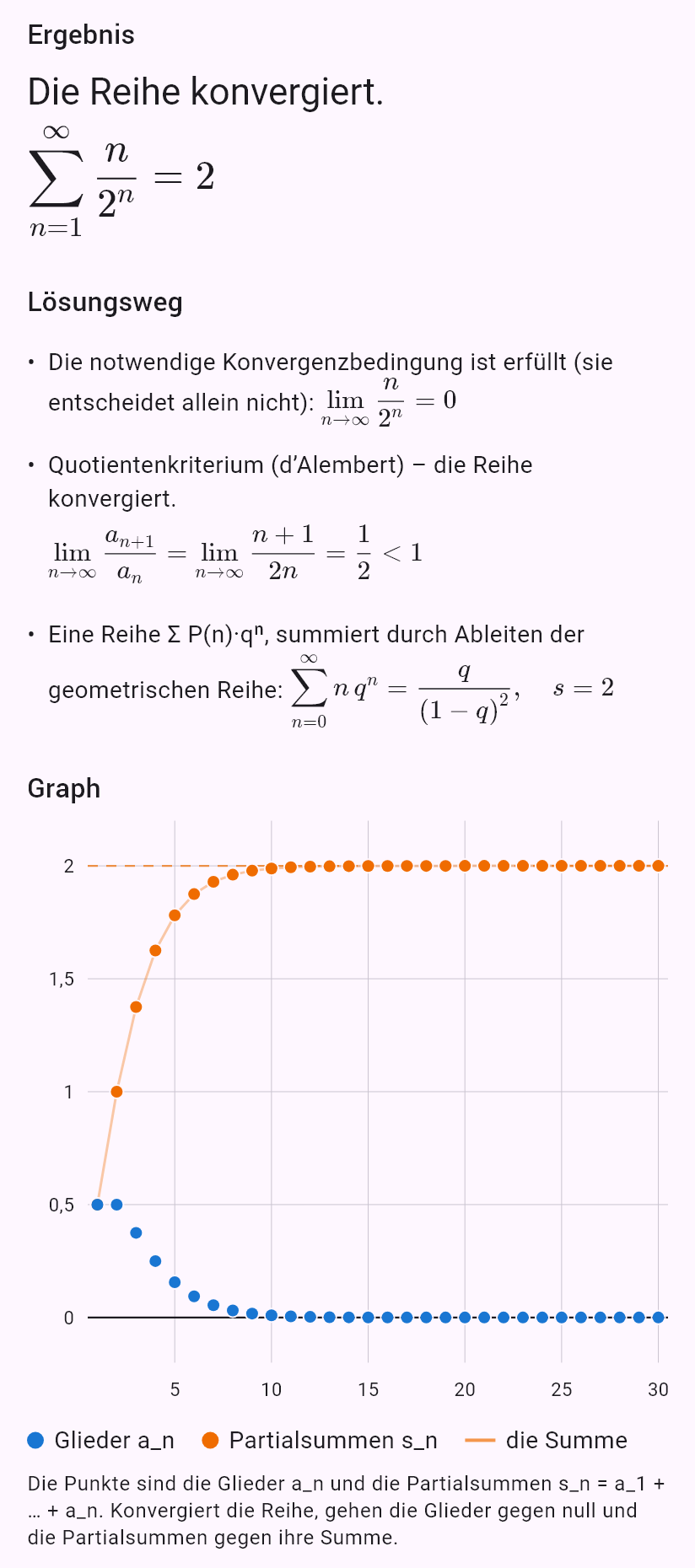 sum(n/2^n)