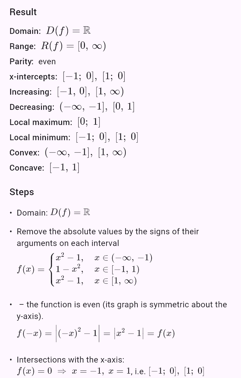 |x^2 - 1|