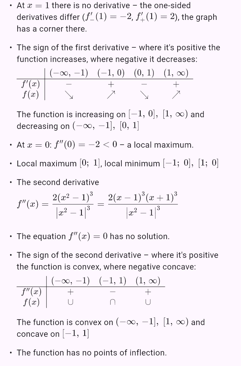 |x^2 - 1|
