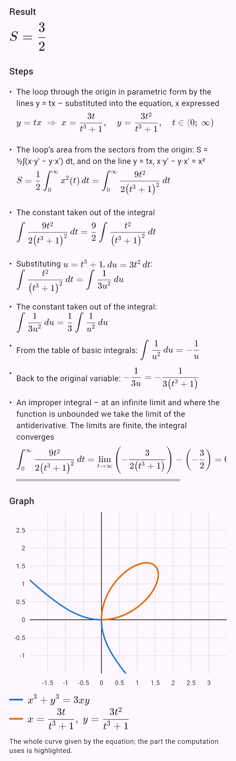 x^3 + y^3 = 3xy