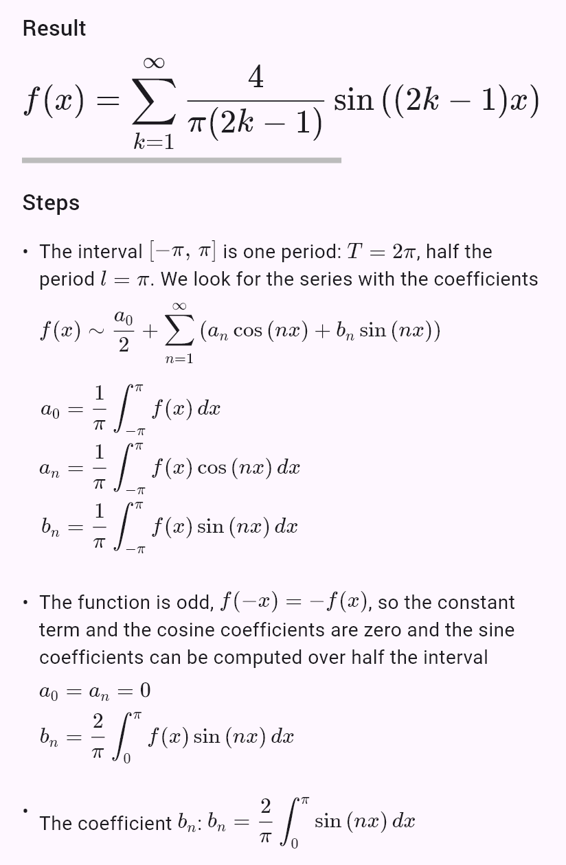 -1, -pi < x < 0
1, 0 < x < pi