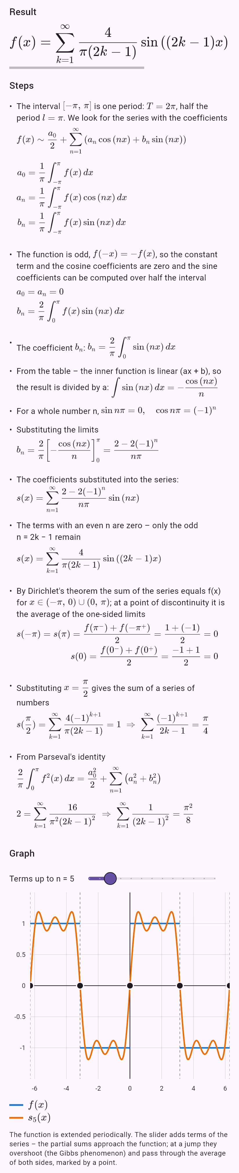 -1, -pi < x < 0
1, 0 < x < pi