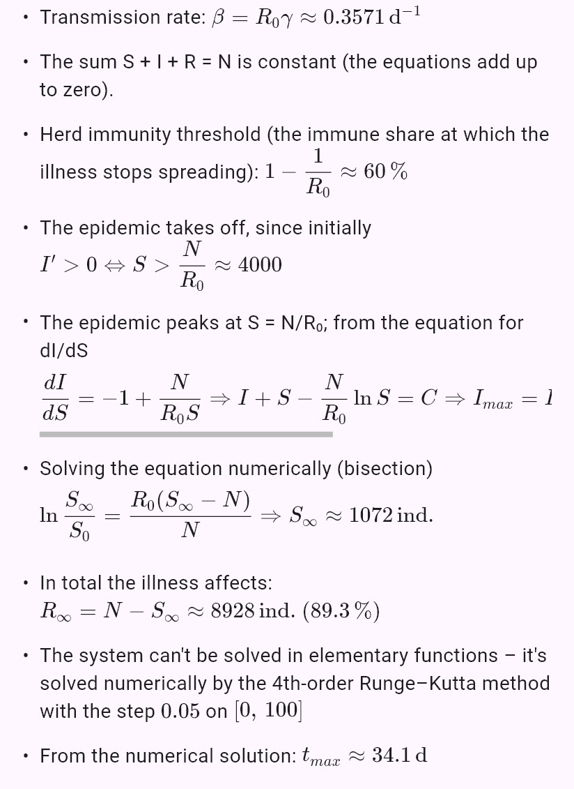 model(sir; find=overview[d]; N=10000[pcs]; I0=10[pcs]; R0=2.5; D=7[d]; rates=r0)