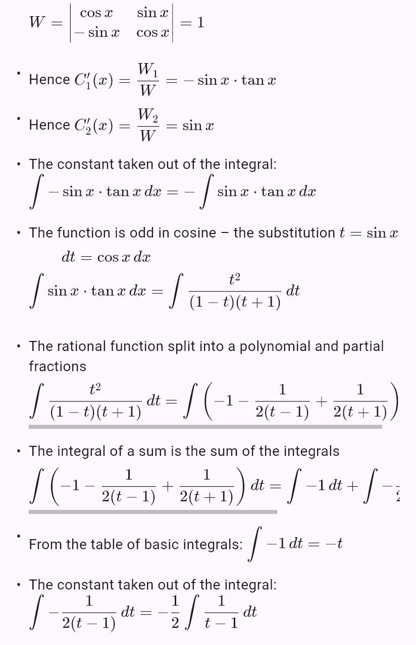 y'' + y = tan x