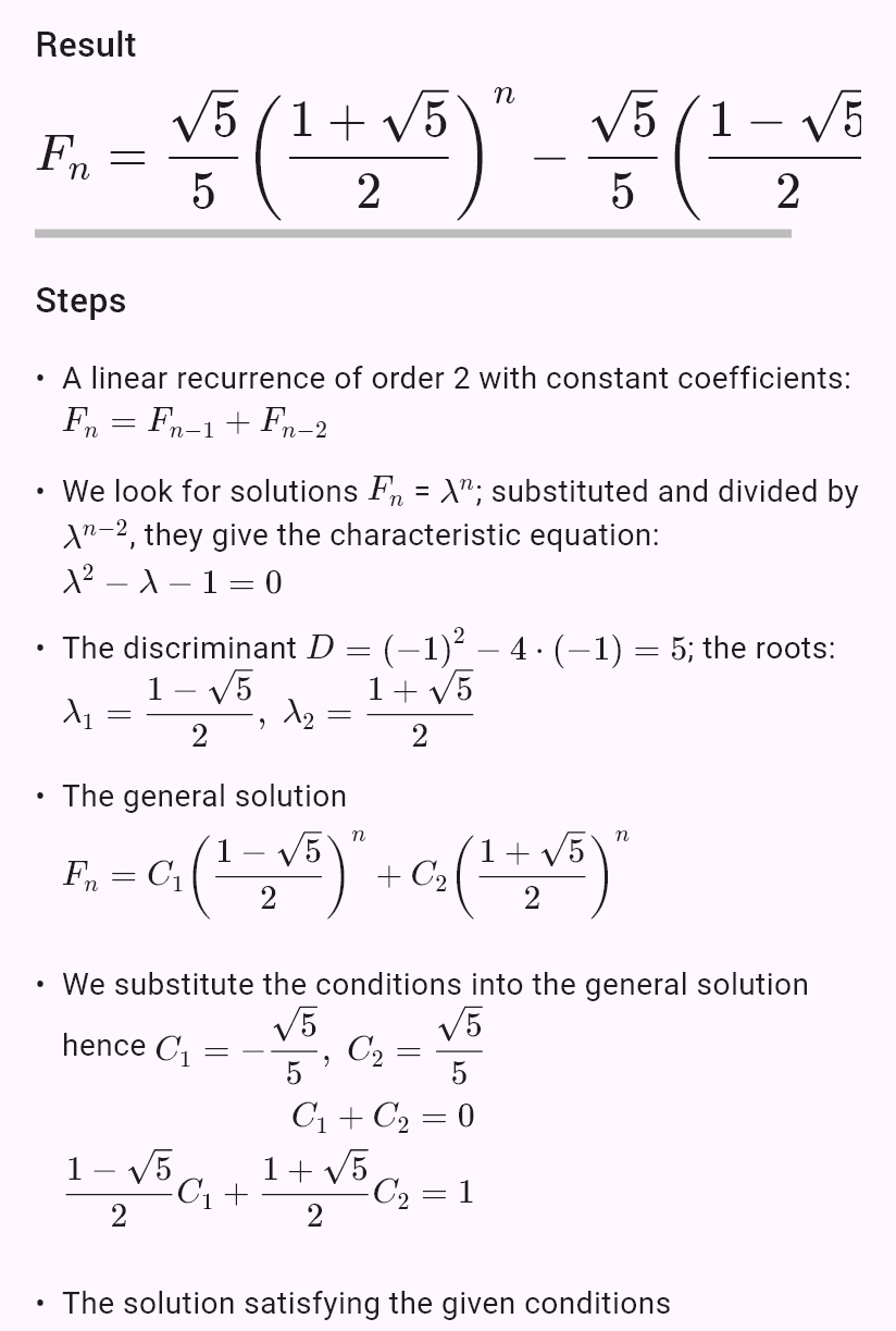 F_n = F_{n-1} + F_{n-2}, F_0 = 0, F_1 = 1