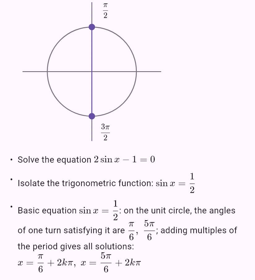 sin 2x = cos x
