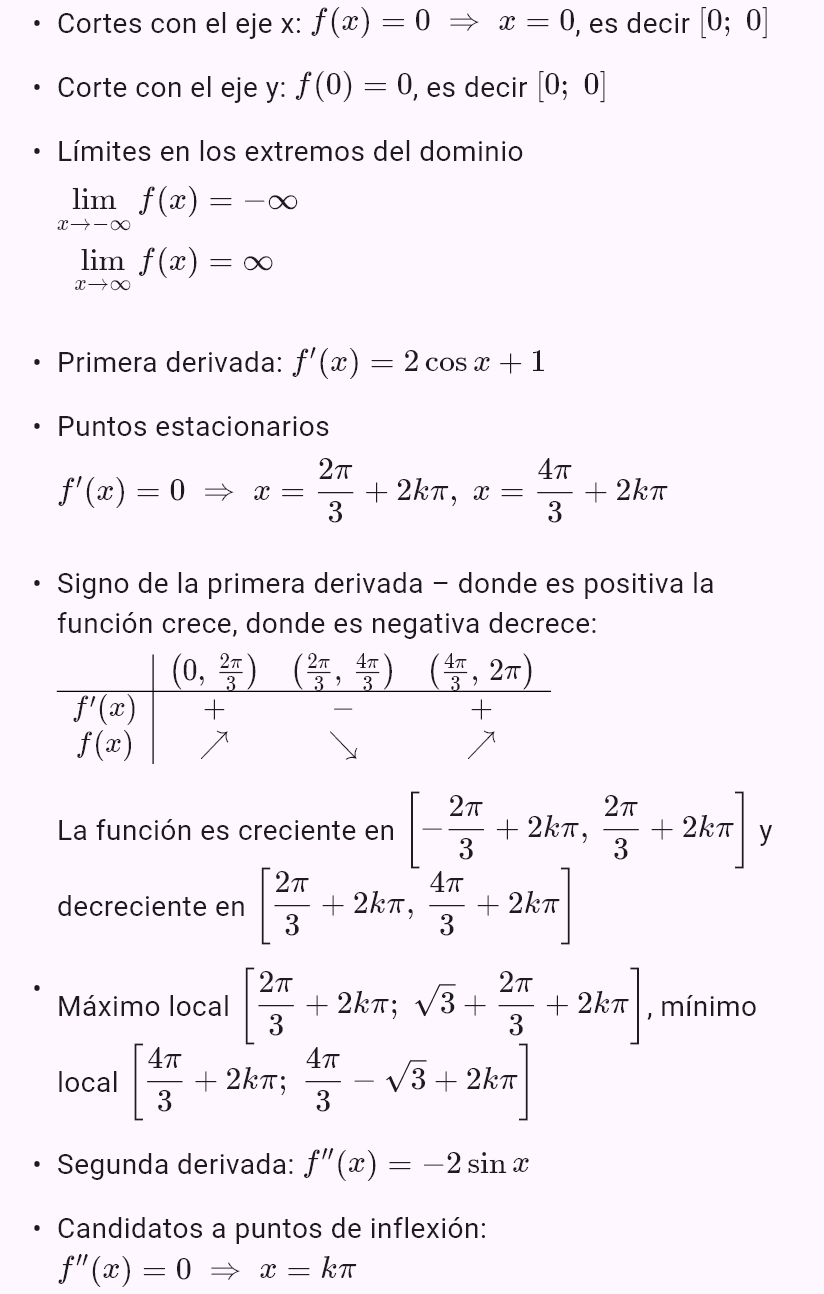 x + 2sin x