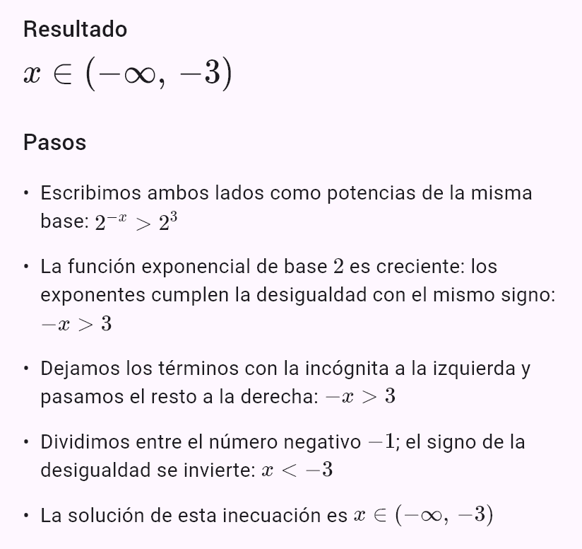 (1/2)^x > 8