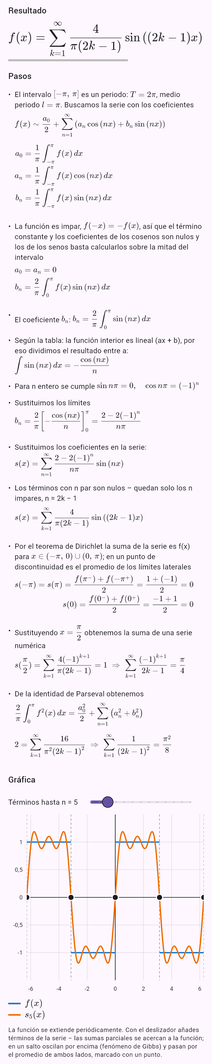 -1, -pi < x < 0
1, 0 < x < pi