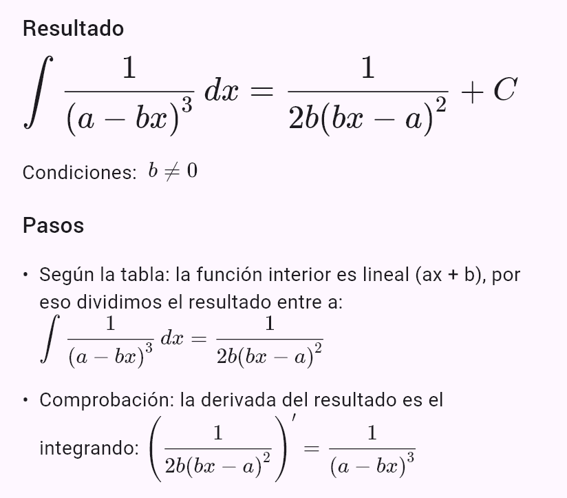 int(1/(a - bx)^3)