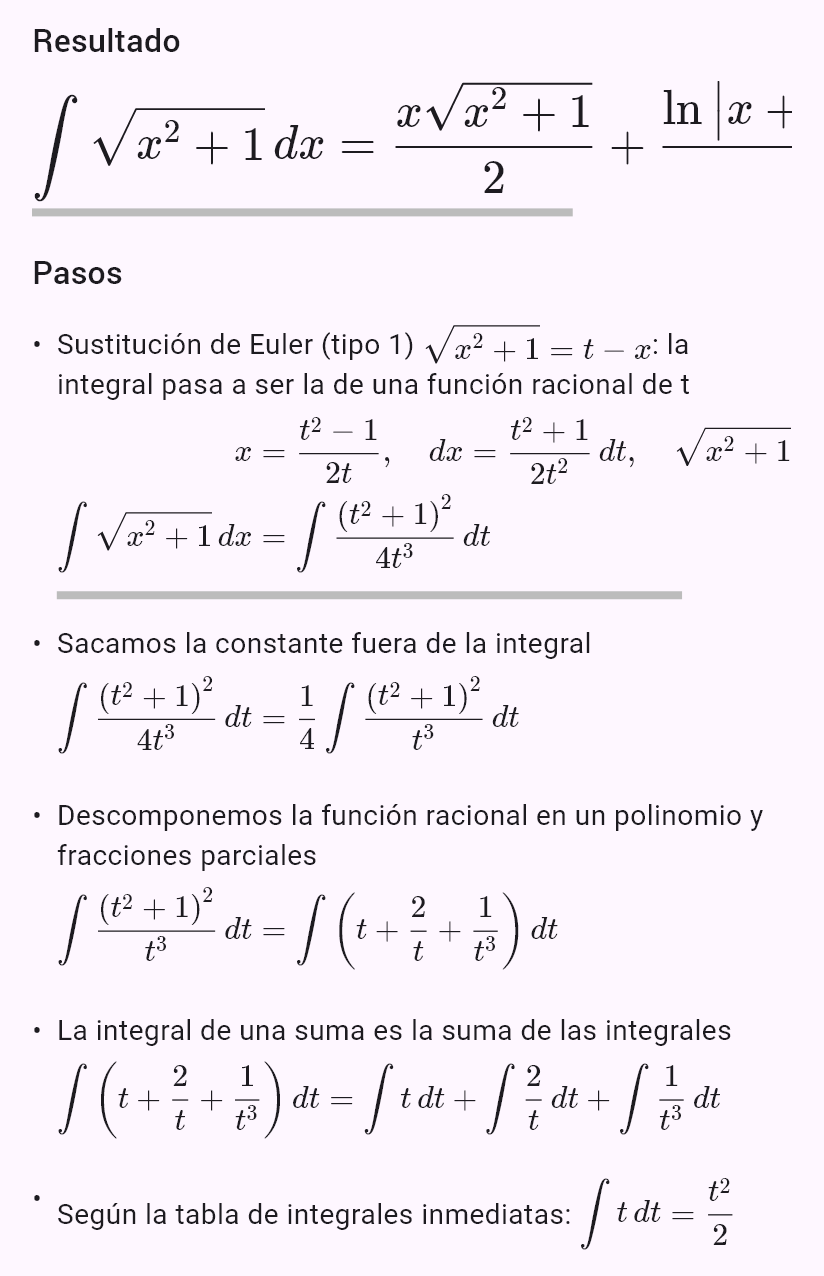 int(sqrt(x^2 + 1))
