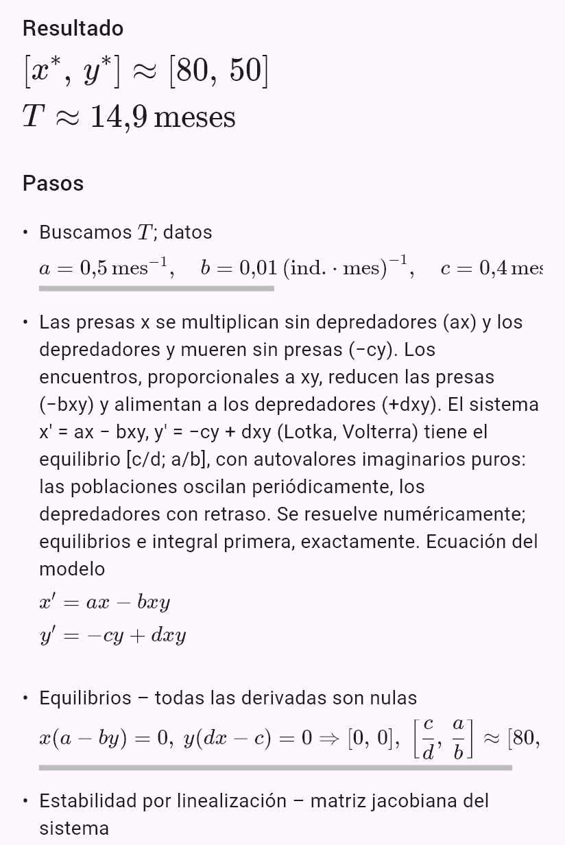 model(predator; find=overview[mo]; a=0.5[per_mo]; b=0.01[per_pcs_mo]; c=0.4[per_mo]; d=0.005[per_pcs_mo]; x0=100[pcs]; y0=20[pcs])
