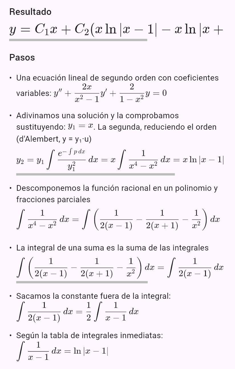 (1-x^2)y'' - 2xy' + 2y = 0