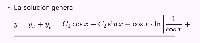 y'' + y = tan x
