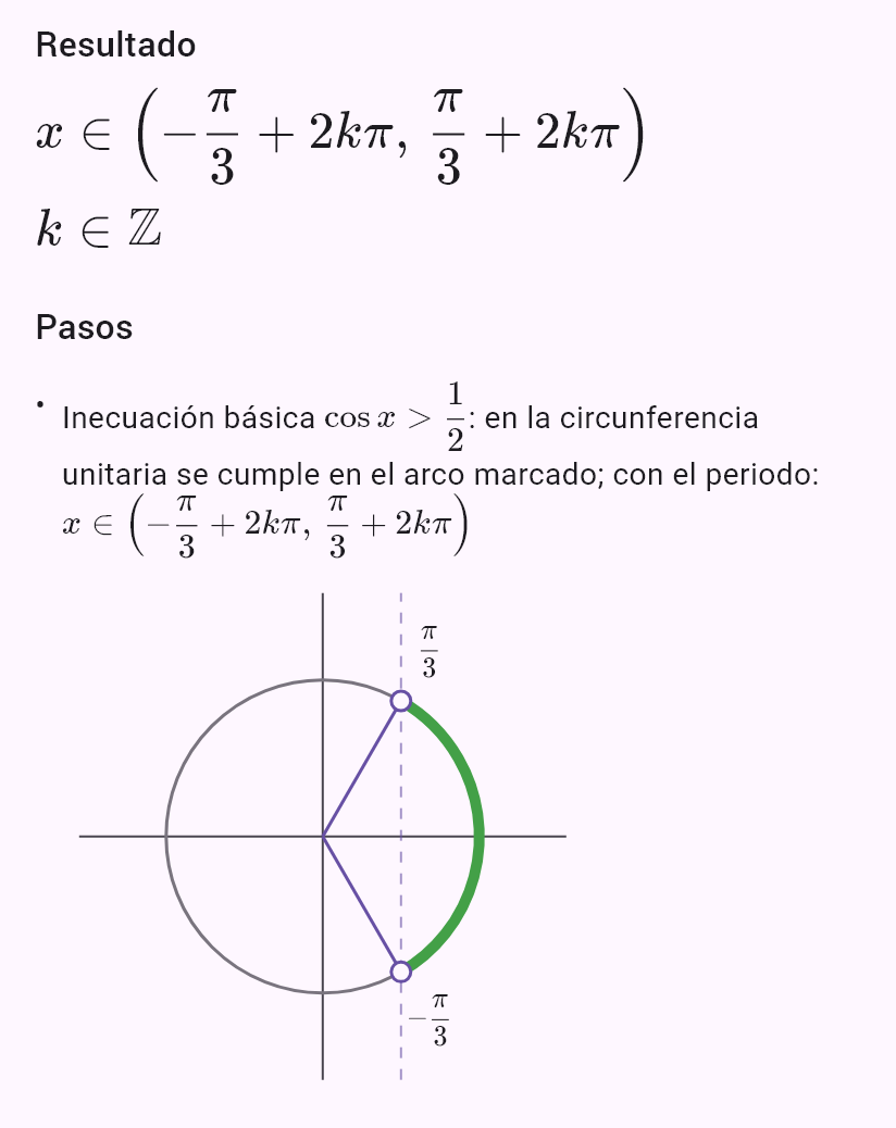 cos x > 1/2