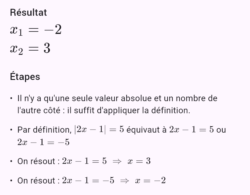 |2x - 1| = 5