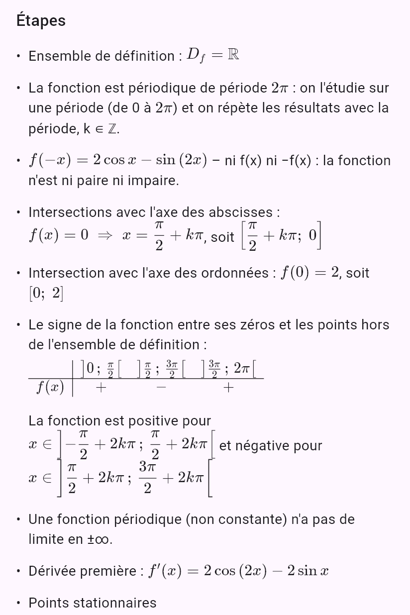 sin 2x + 2cos x