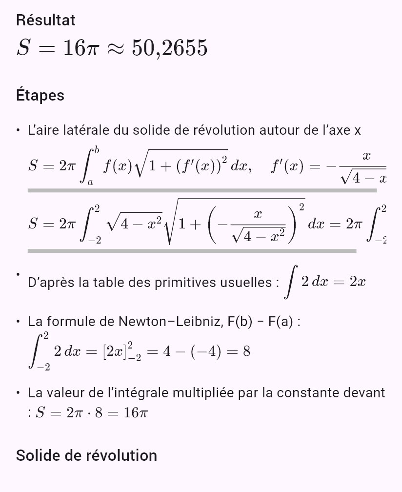 sqrt(4 - x^2)