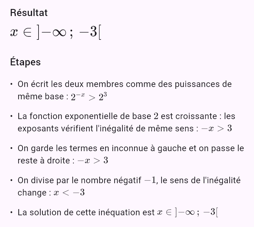 (1/2)^x > 8