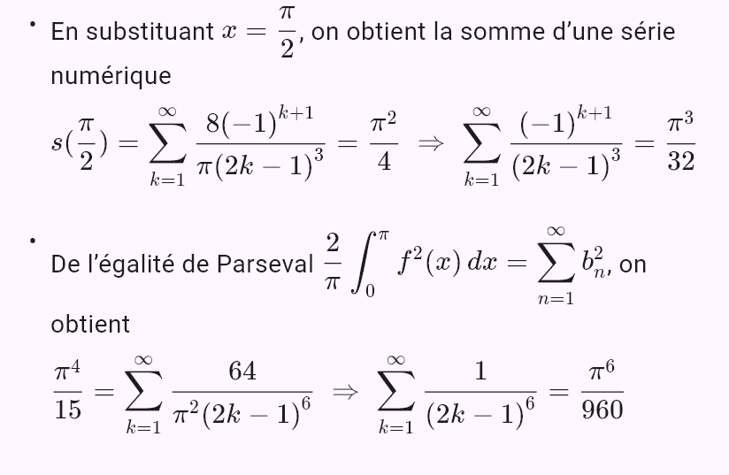 fouriersin(x*(pi - x), 0, pi)