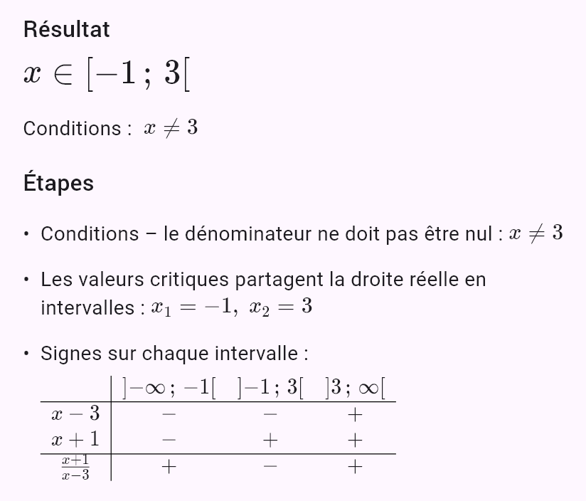 (x+1)/(x-3) <= 0