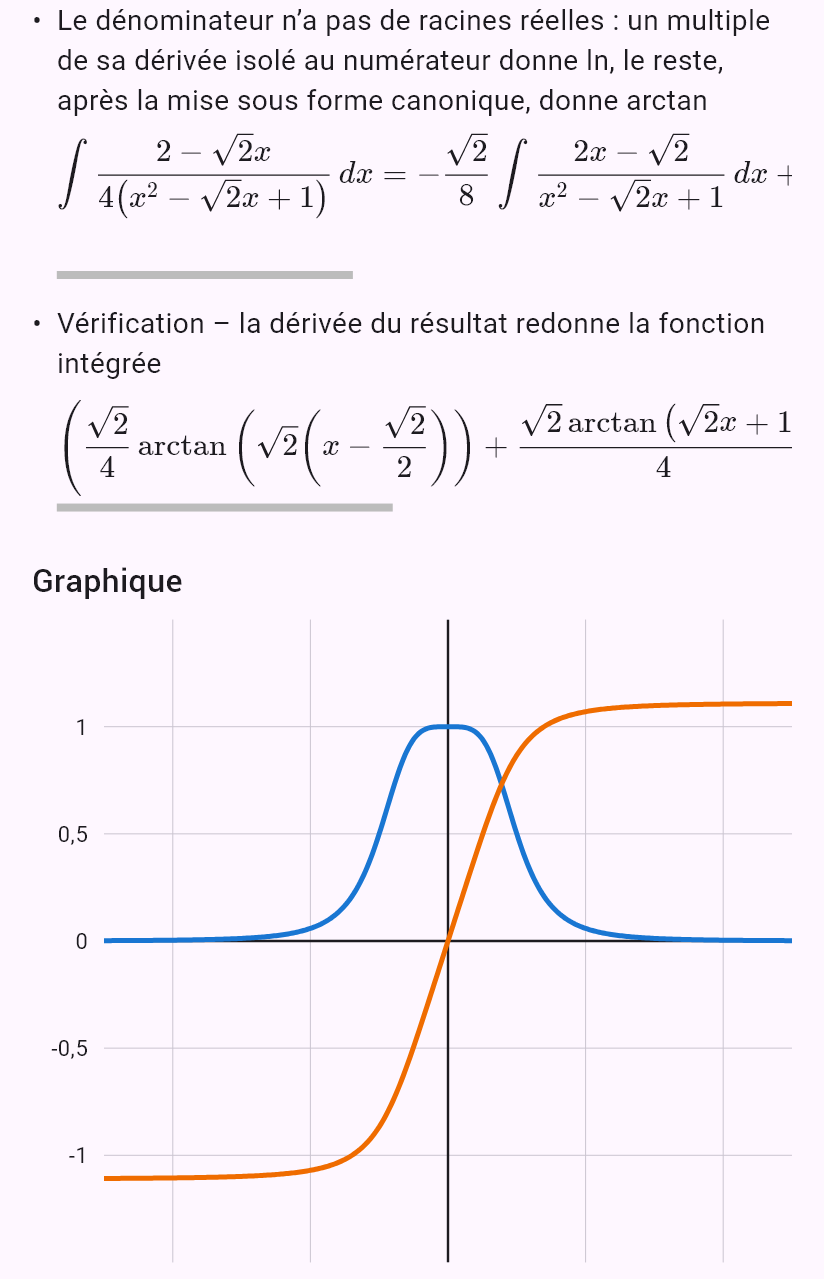 int(1/(x^4 + 1))