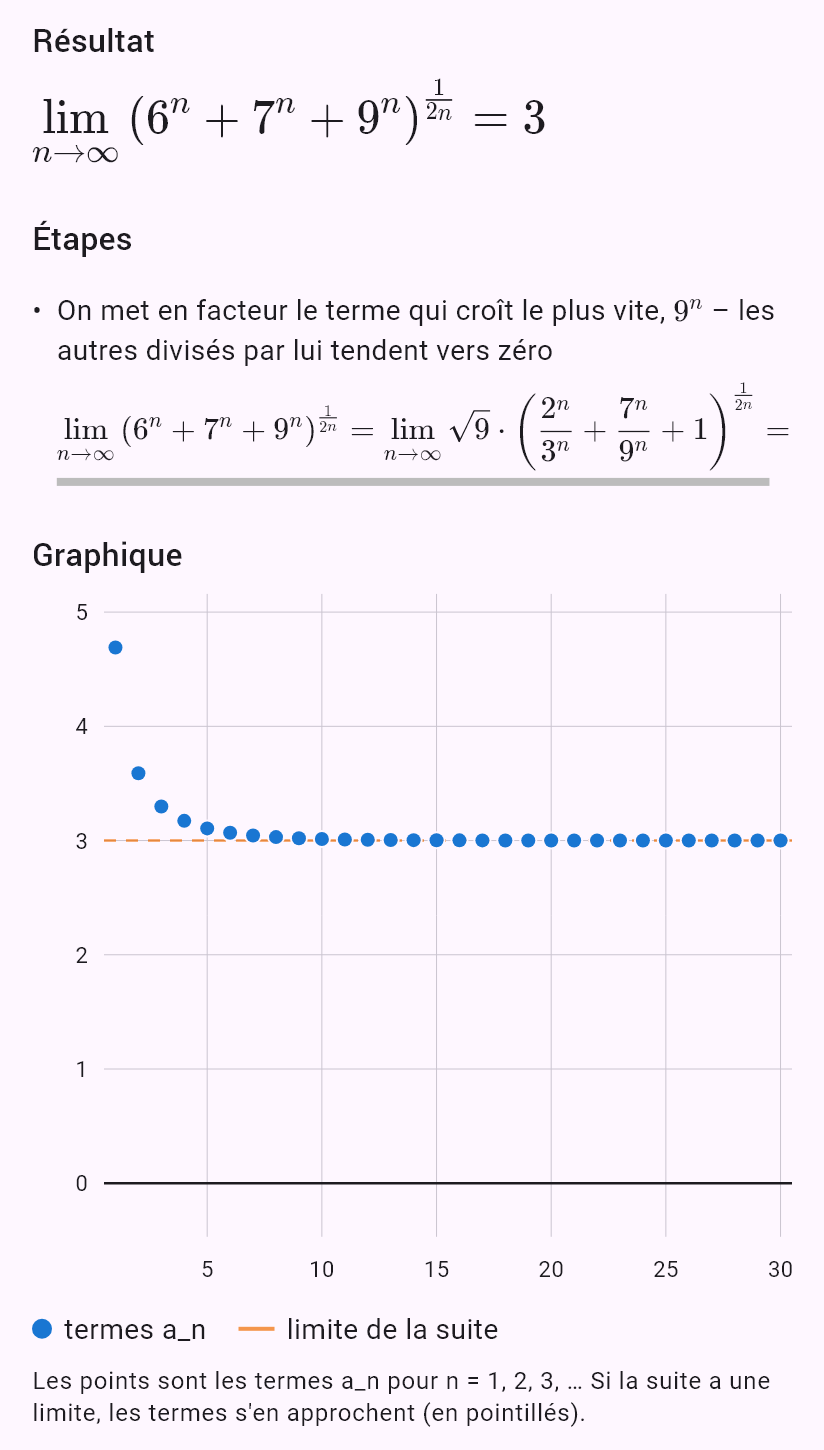 lim(n->oo) (6^n+7^n+9^n)^(1/(2n))