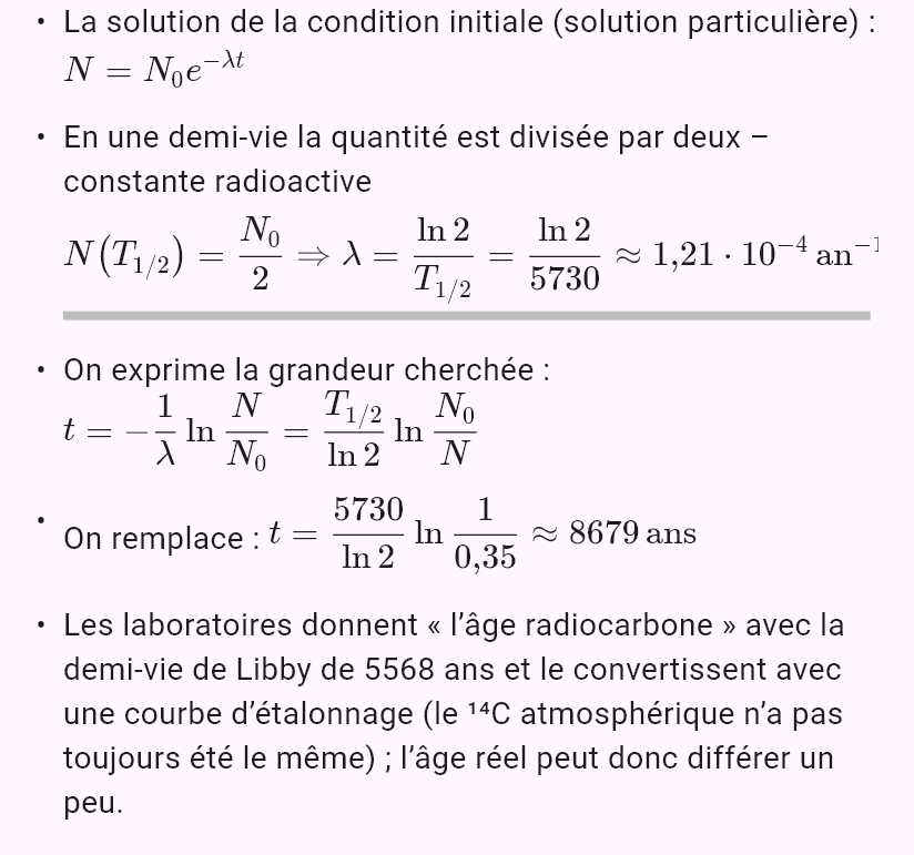 model(radiocarbon; find=t[yr]; T12=5730[yr]; p=35[pct]; input=ratio)