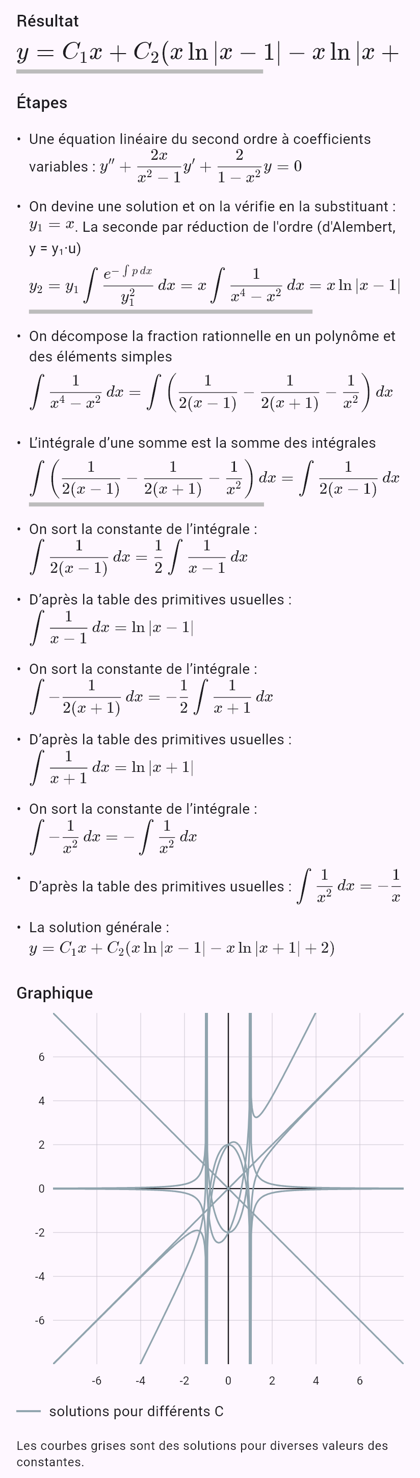 (1-x^2)y'' - 2xy' + 2y = 0