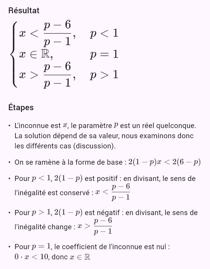 2x + 2p - 5 < 2px + 7
