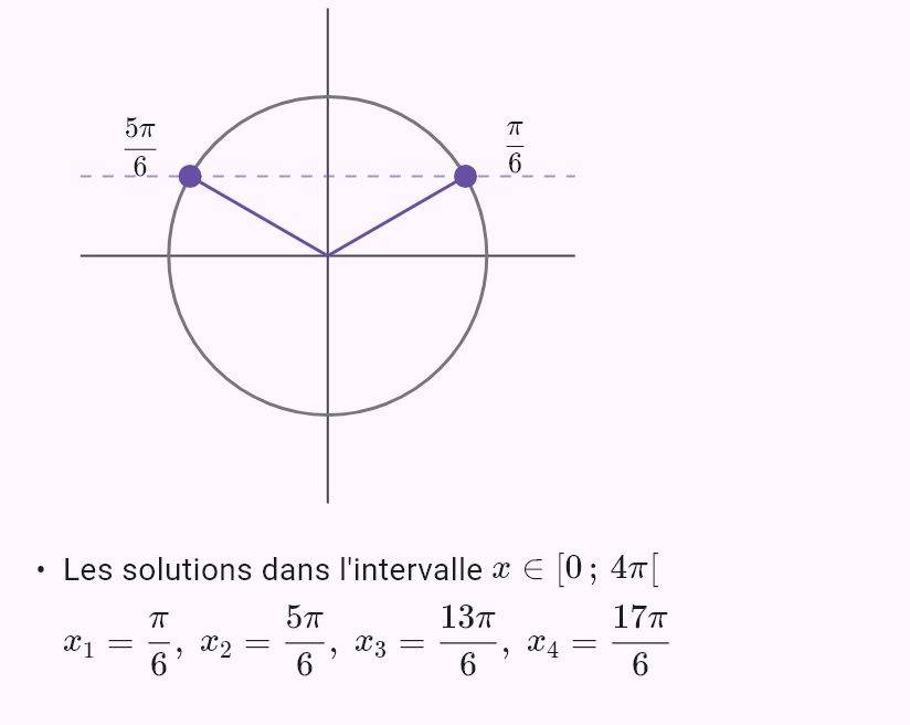 sin x = 1/2, x ∈ <0; 4pi)