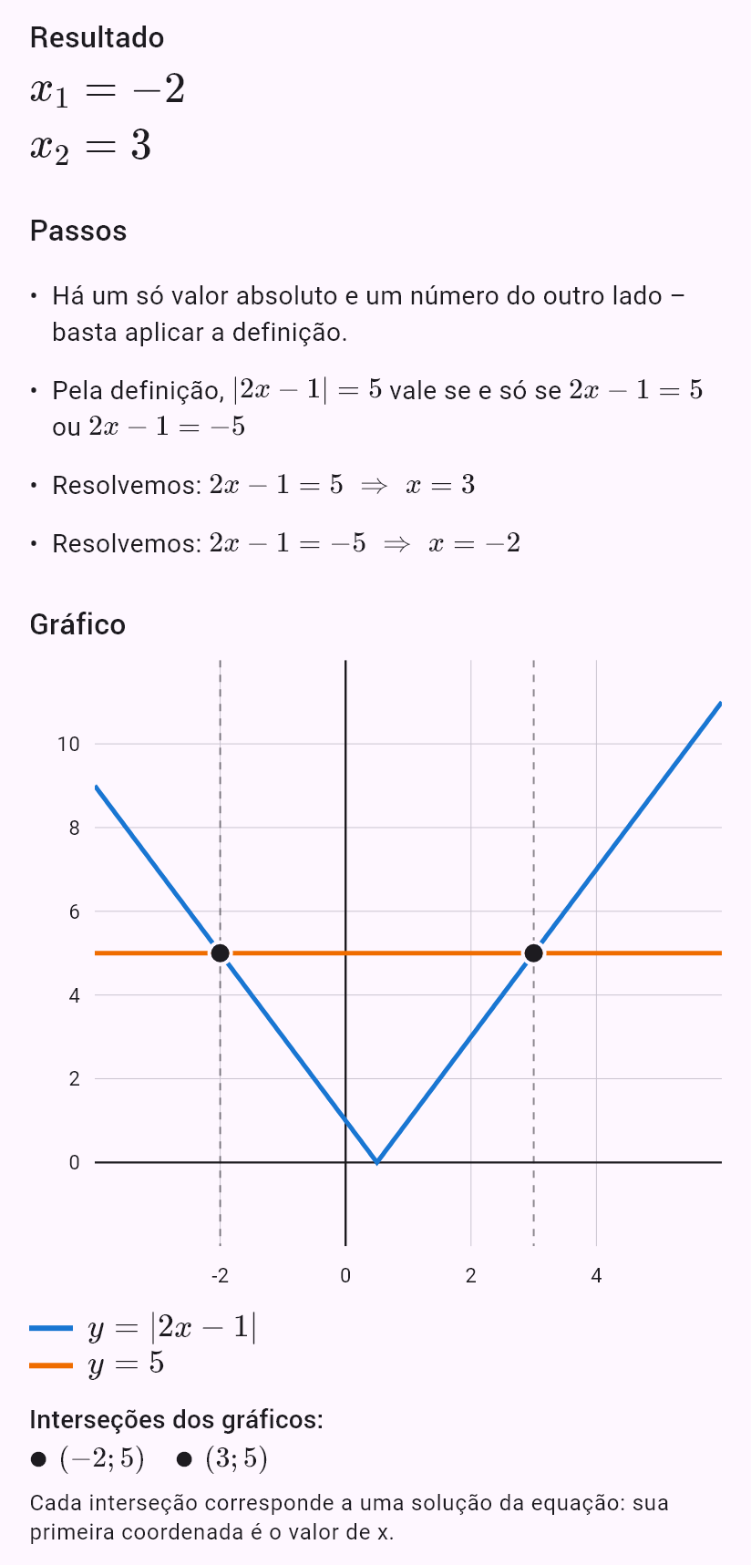 |2x - 1| = 5