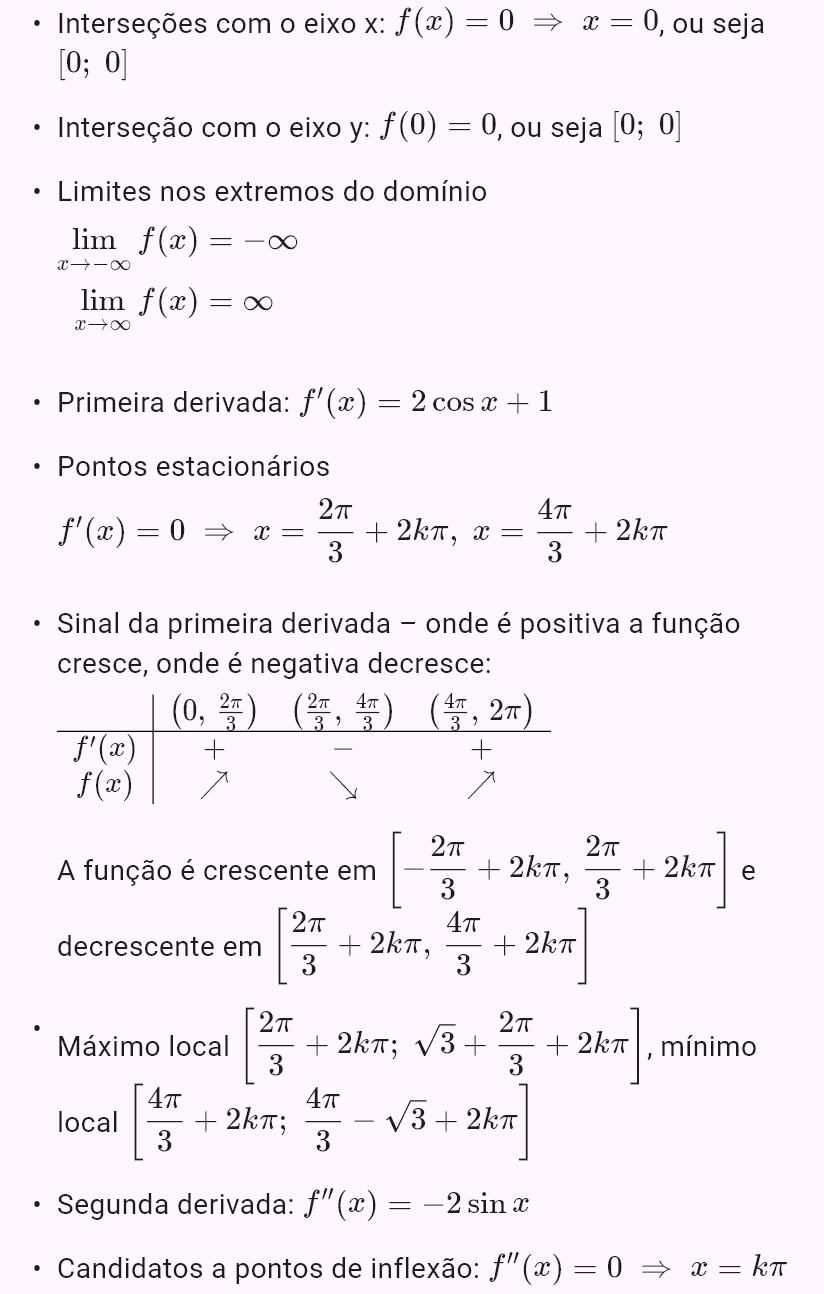 x + 2sin x
