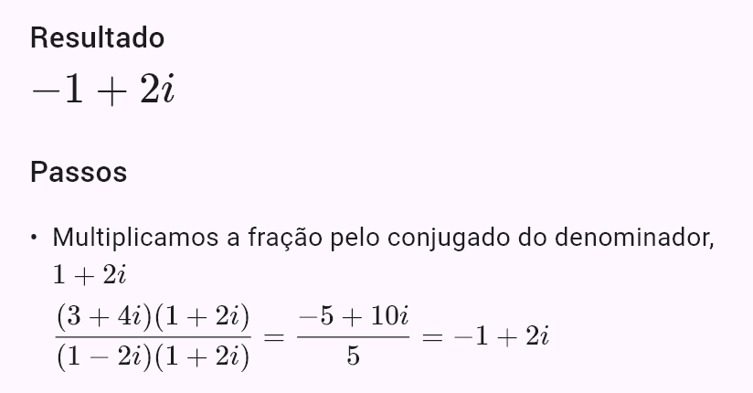 (3+4i)/(1-2i)